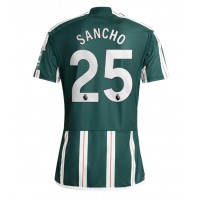 Camiseta Manchester United Jadon Sancho #25 Segunda Equipación Replica 2023-24 mangas cortas